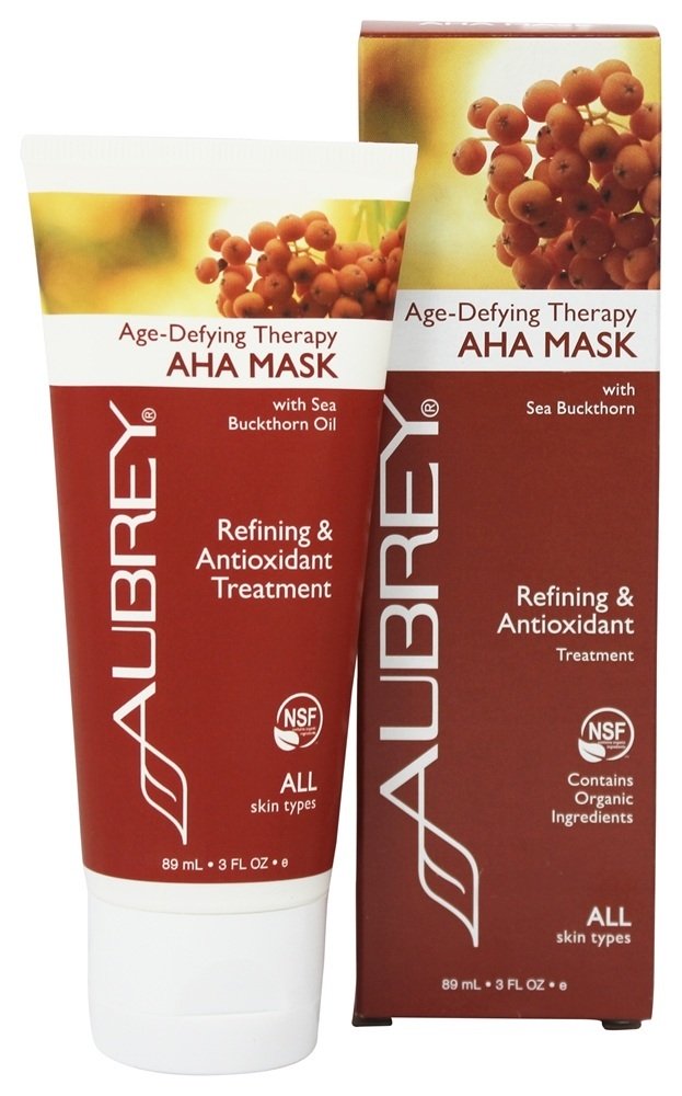 Idade-Desafiando Terapia AHA Máscara com Mar Buckthorn - 3 oz. (Anteriormente máscara de rejuvenescimento do chá verde) Aubrey Organics