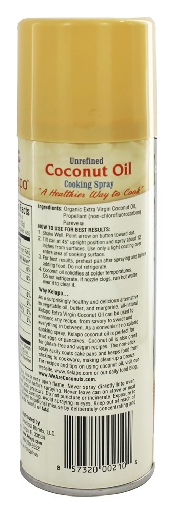 Spray de cozimento antiaderente de óleo de coco extra virgem - 5 fl. oz. Kelapo - Imagem 3