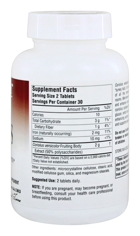 Coriolus Completo Spectrum 1000 mg. - 60 Tablet (s) Planetary Herbals - Imagem 2
