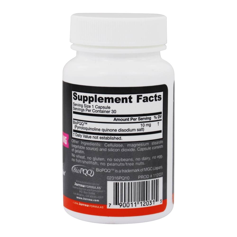 PQQ Pirroloquinolina Quinona para a Saúde Cardíaca e Cognitiva 10 mg. - Cápsulas 30 Jarrow Formulas - Imagem 2
