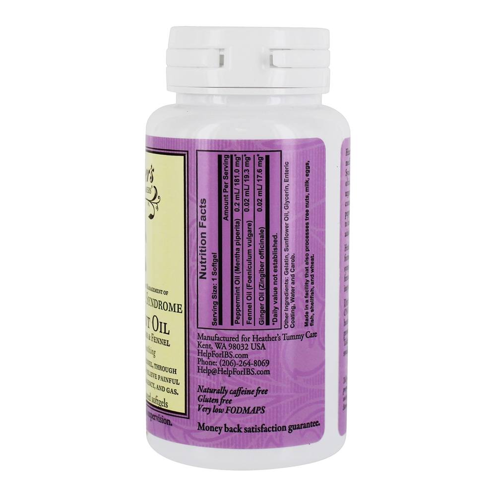 Barriga Domadores Hortelã-pimenta óleo Irritável Intestino Síndrome Apoiar - 90 Heather's Tummy Care entérico Heather's Tummy Care - Imagem 2