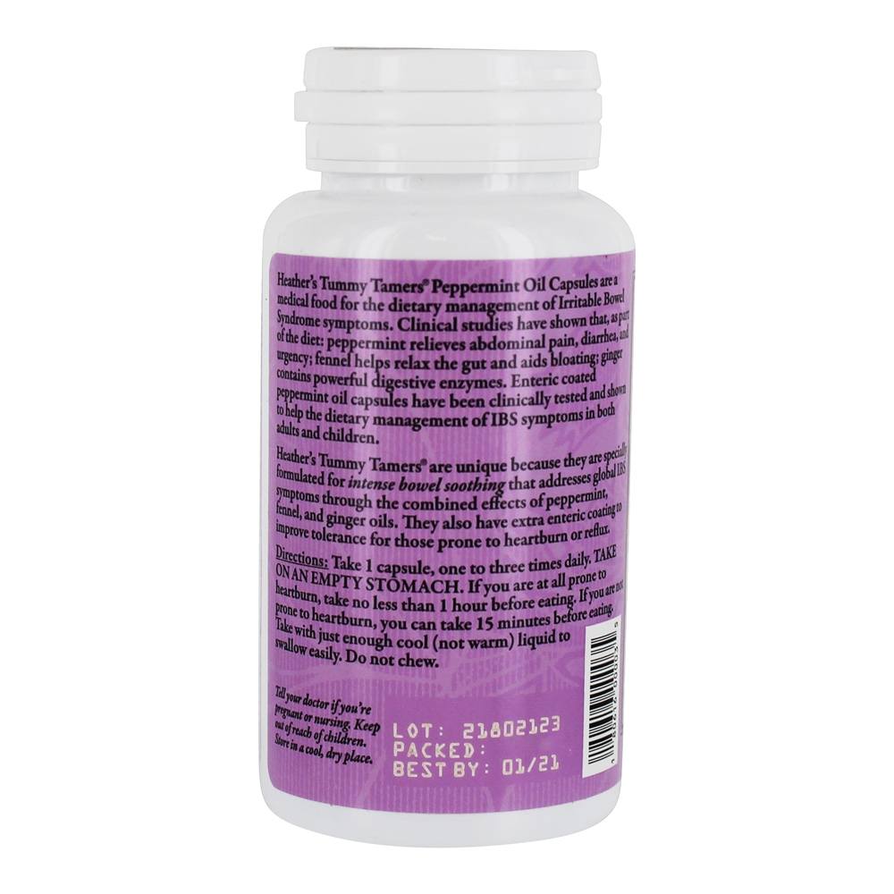 Barriga Domadores Hortelã-pimenta óleo Irritável Intestino Síndrome Apoiar - 90 Heather's Tummy Care entérico Heather's Tummy Care - Imagem 3