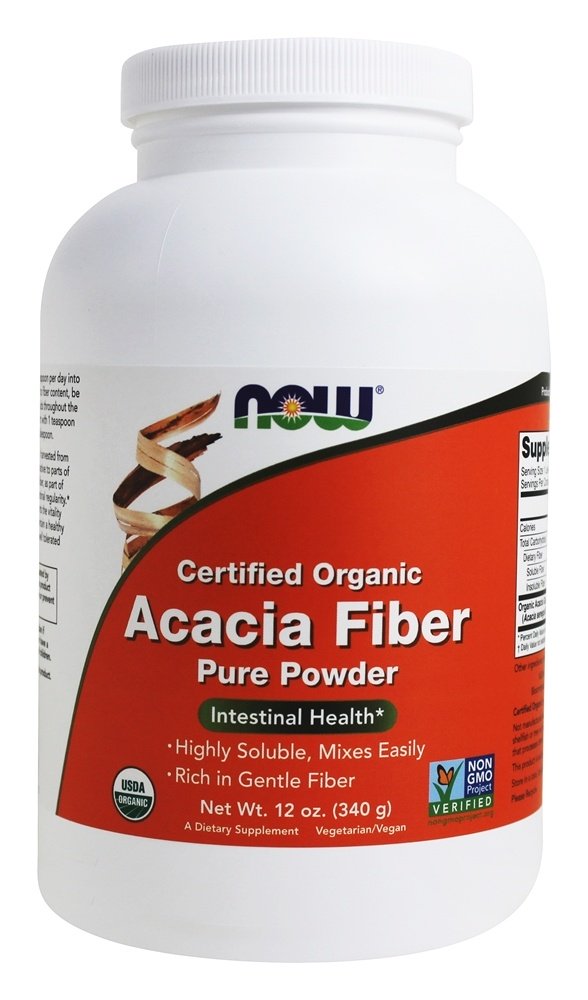 Fibra de Acácia Orgânica em Pó - 12 oz. NOW Foods