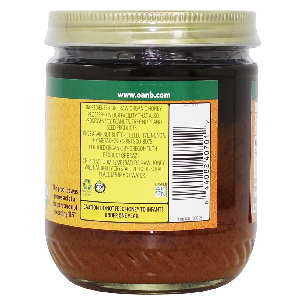 Dawes Hills Pure Grau Orgânico Cru Uma Abelha de Mel - 16 oz. Once Again - Imagem 2