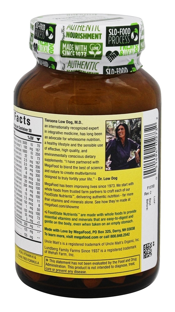 Multi Para Homens 55+ - 60 comprimidos anteriormente com mais de 55 multivitamínicos MegaFood - Imagem 3