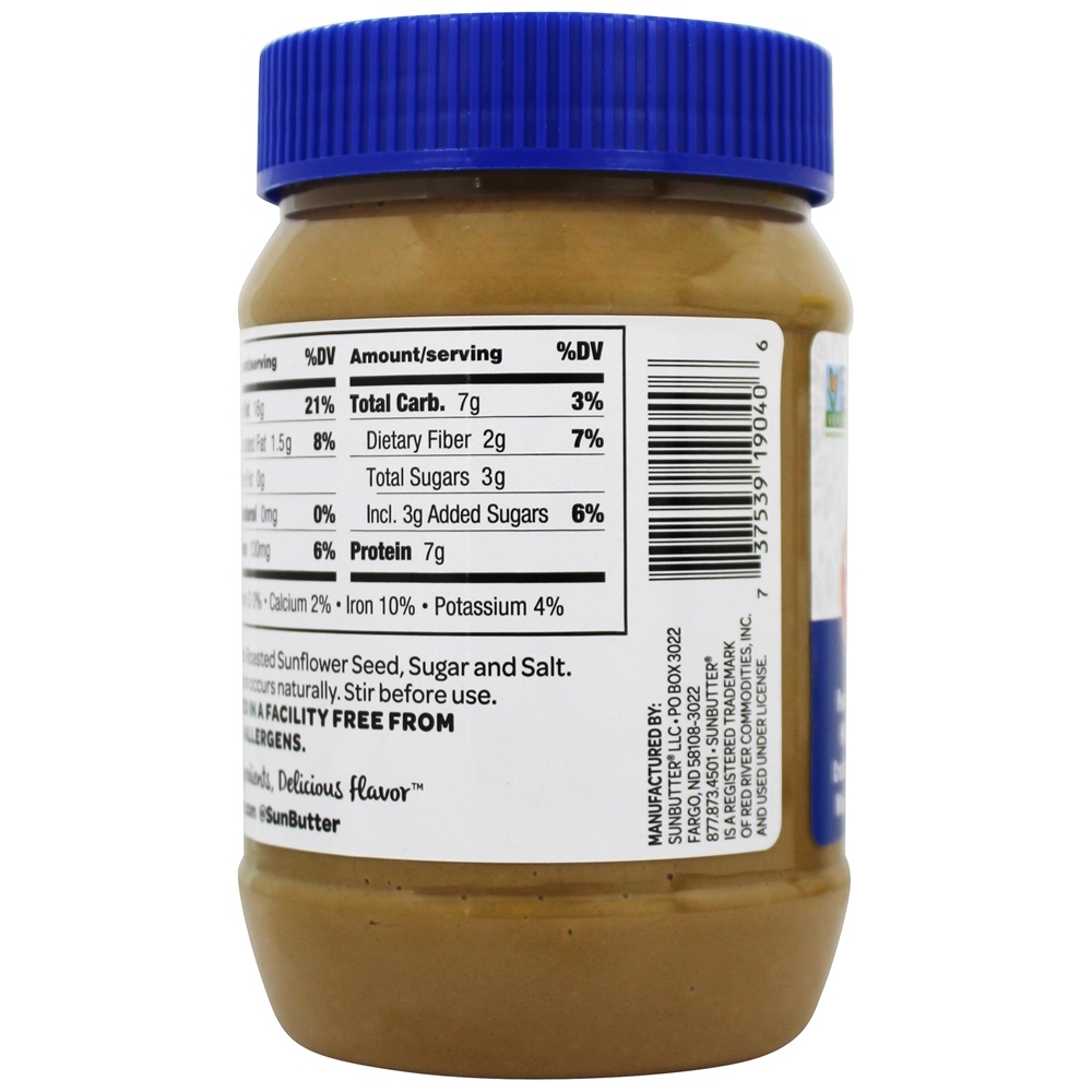 Manteiga De Girassol Natural Crunch - 16 oz. SunButter - Imagem 3