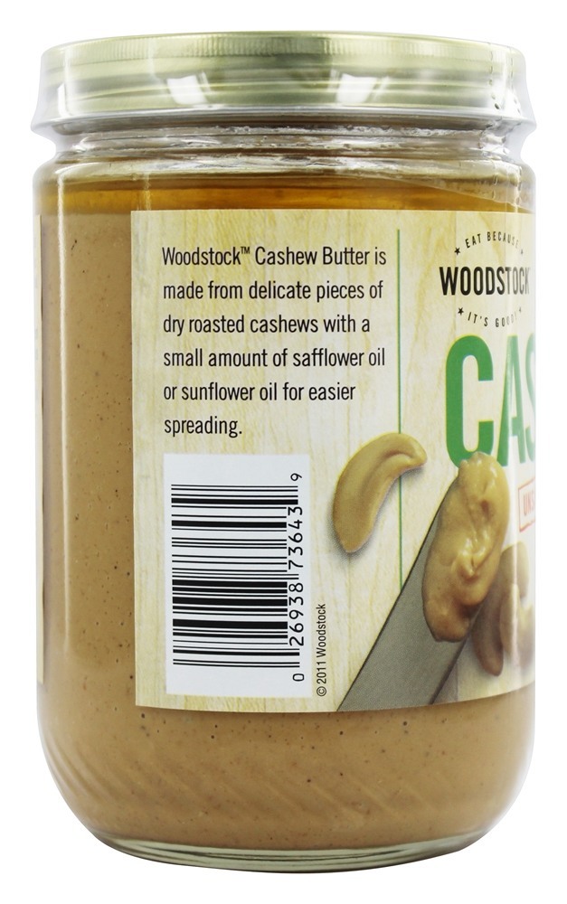 Manteiga De Caju Todo-Natural Sem Sal - 16 oz. Woodstock Farms - Imagem 4