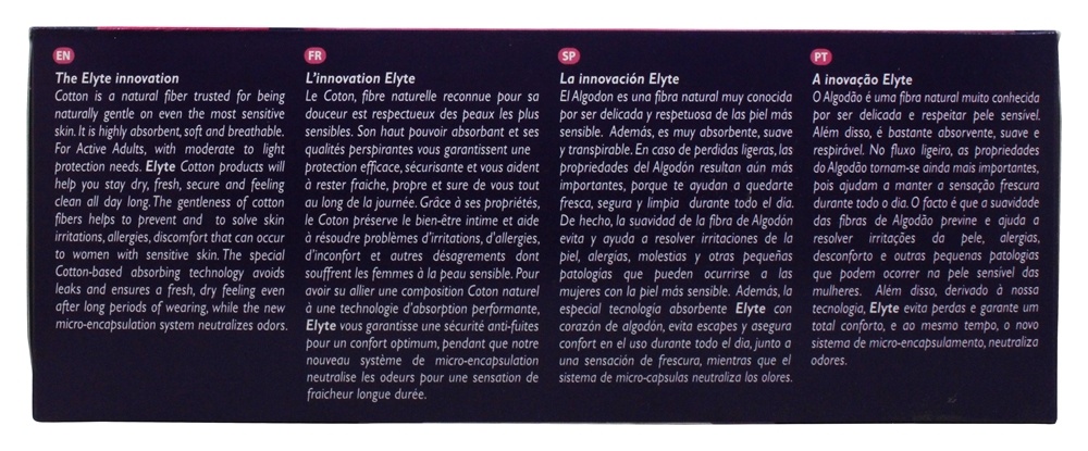 Almofadas de Incontinência Mini - 20 Almofadas Elyte - Imagem 2
