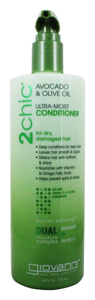 2 Condicionador ultra-úmido de abacate e azeite de oliva - 24 fl. oz. Giovanni