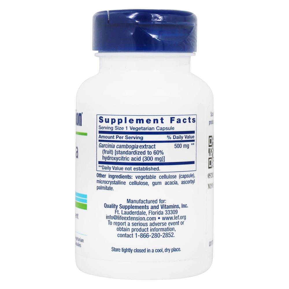 Suporte para Garcinia HCA Weight Management - Cápsulas vegetarianas 90 Life Extension - Imagem 2