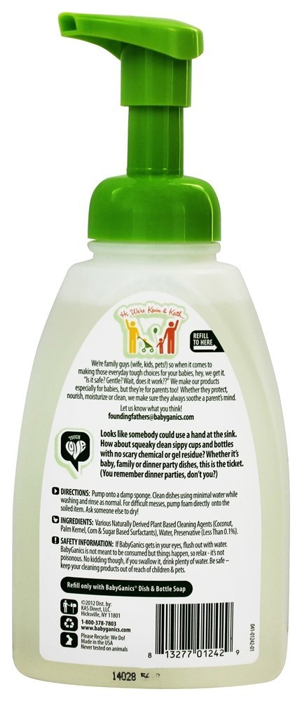 Formação de espuma Prato & Garrafa Sabão Fragrância Livre - 16 fl. oz. Anteriormente The Dish Dazzler Ba - Imagem 2