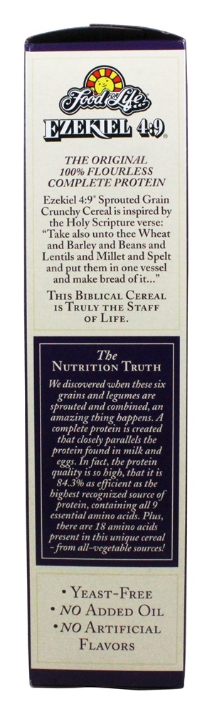 Ezequiel 4 : 9 Grão Integral de Cereal Canela Passa - 16 oz. Food For Life - Imagem 4