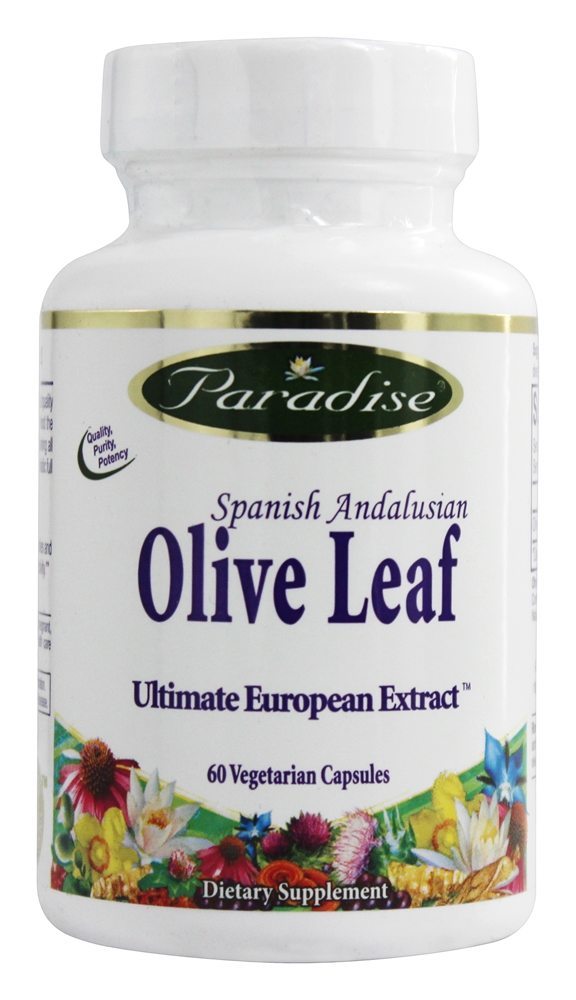 Folha de oliveira andaluza espanhola - Cápsulas vegetarianas 60 Paradise Herbs