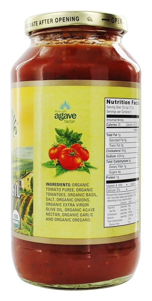 Molho de Macarrão Orgânico - 24 oz. Organicville - Imagem 2