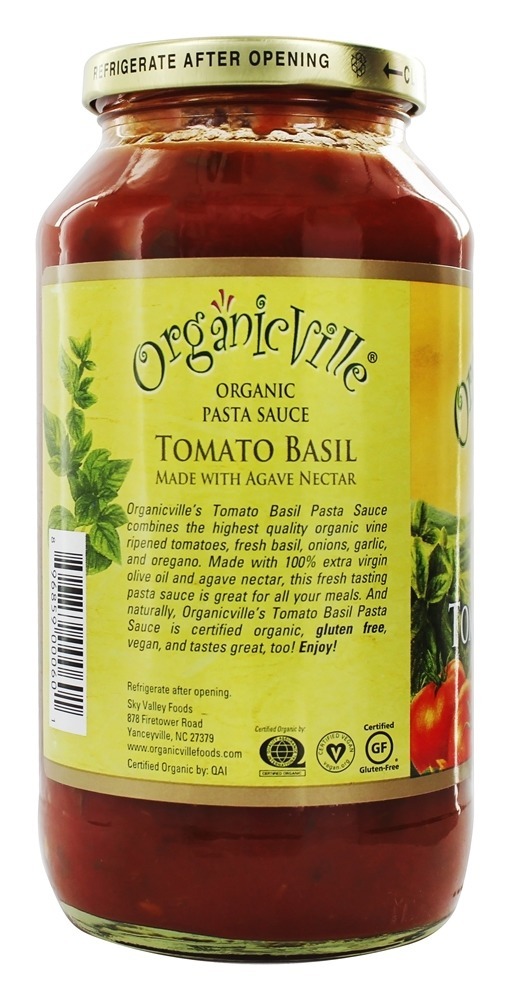 Molho de Macarrão Orgânico - 24 oz. Organicville - Imagem 4