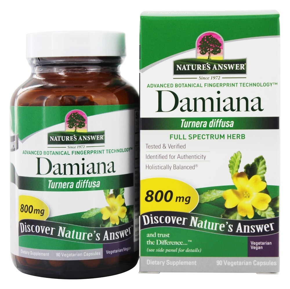 Damiana Folha único Erva Completar - Cápsulas vegetarianas 90 Nature's Answer