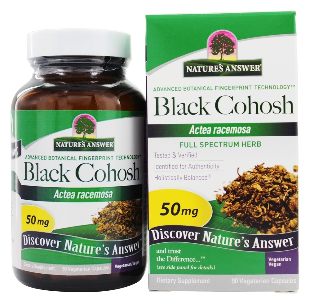 Raiz de Cohosh preto uma vez suplemento diário de erva única - Cápsulas vegetarianas 90 Nature's Answer
