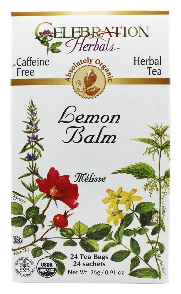Chá de erva-cidreira sem cafeína orgânico - 24 Saquinhos de Chá Celebration Herbals