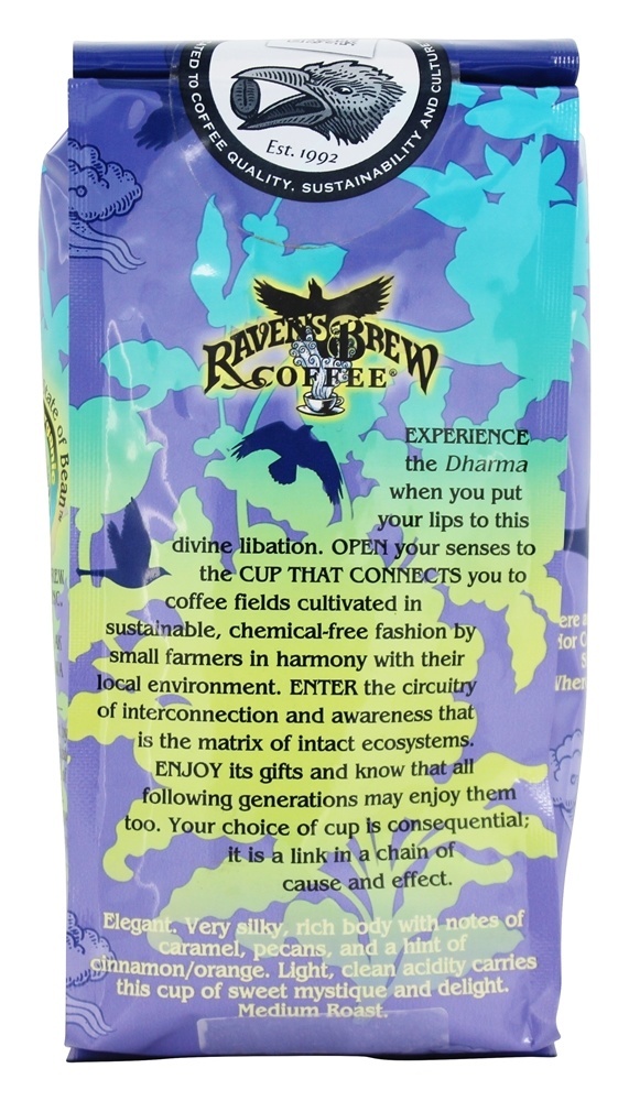 Dharma Beans Café Orgânico Feijão Integral - 12 oz. Raven's Brew Coffee - Imagem 2
