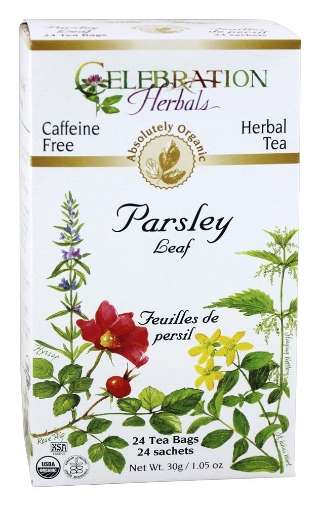 Chá de Ervas com Folha de Salsa Livre de Cafeína Orgânica - 24 Saquinhos de Chá Celebration Herbals
