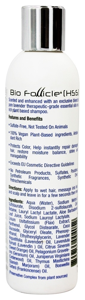 Cabelo Apoiar Sistema Vegan Xampu Sulfato-Livre Lavanda - 8 fl. oz. Bio Follicle - Imagem 2