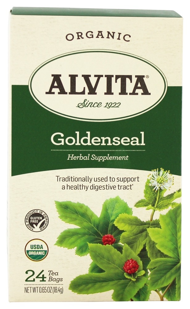 Chá Goldenseal Orgânico - 24 Saquinhos de Chá Alvita