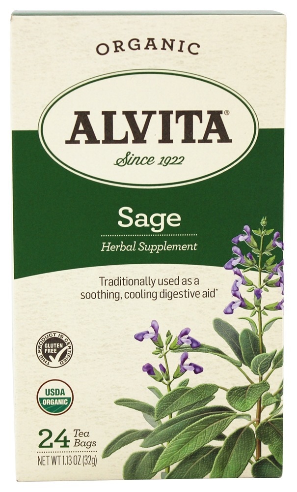 Chá de Sálvia Orgânica - 24 Saquinhos de Chá Alvita