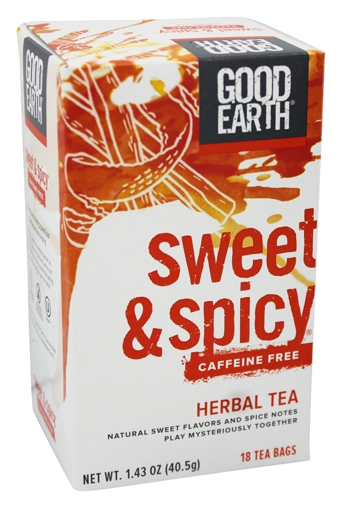 Mistura De Chá De Ervas Doce E Picante Sem Cafeína - 18 Saquinhos de Chá Good Earth Teas