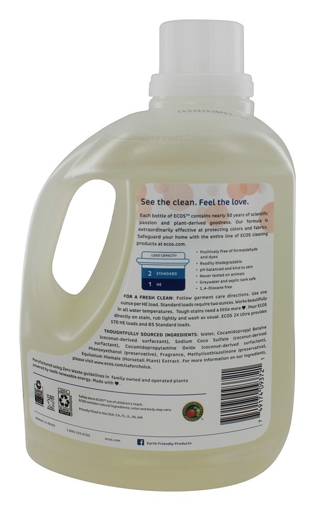 ECO 2x Extremista Todos Natural Lavanderia Detergente 170 Cargas Magnólia & Lírio - 170 fl. oz. Earth Friendly - Imagem 2