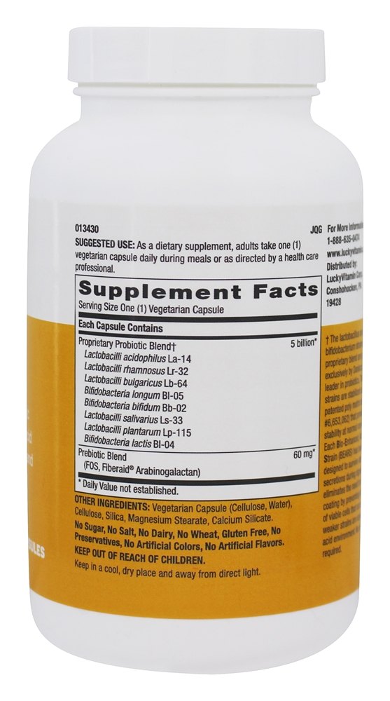 Probiótico Suprema Dophilus - Cápsulas vegetarianas 240 LuckyVitamin - Imagem 2