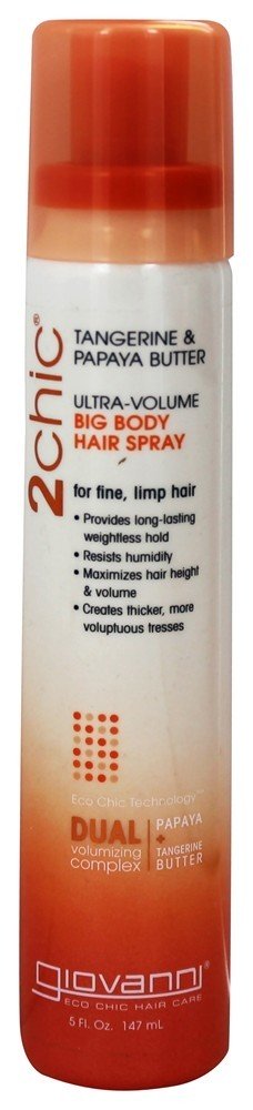 2chic Tangerina & Mamão Manteiga Extremista-Volume Grande Corpo Cabelo Spray - 5 fl. oz. Giovanni