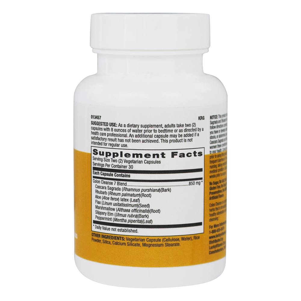 Limpeza do Cólon - Cápsulas vegetarianas 60 LuckyVitamin - Imagem 2