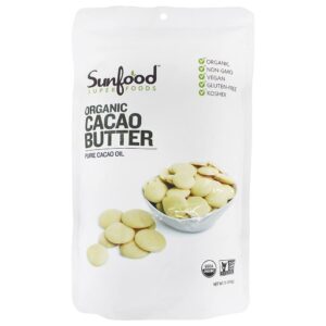Comprar manteiga de cacau orgânica - 1 lb. Sunfood superfoods preço no brasil alimentos & lanches cacau suplemento importado loja 261 online promoção -