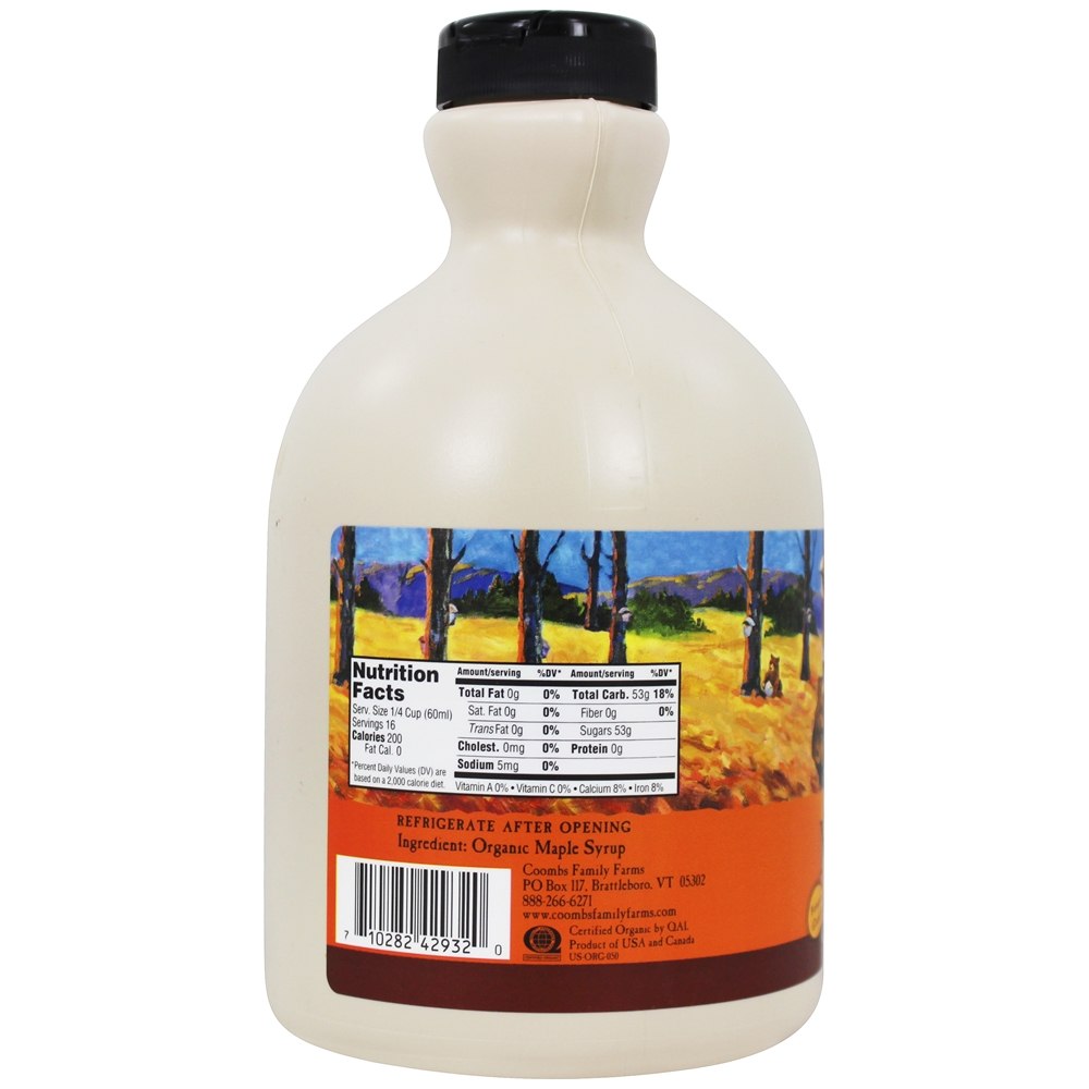 Grau Orgânico Um Xarope De Bordo Escuro - 32 fl. oz. Coombs Family Farms - Imagem 3