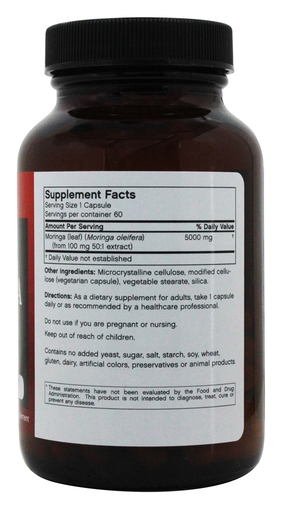 Moringa Super Comida 5000 mg. - Cápsulas vegetarianas 60 Futurebiotics - Imagem 2