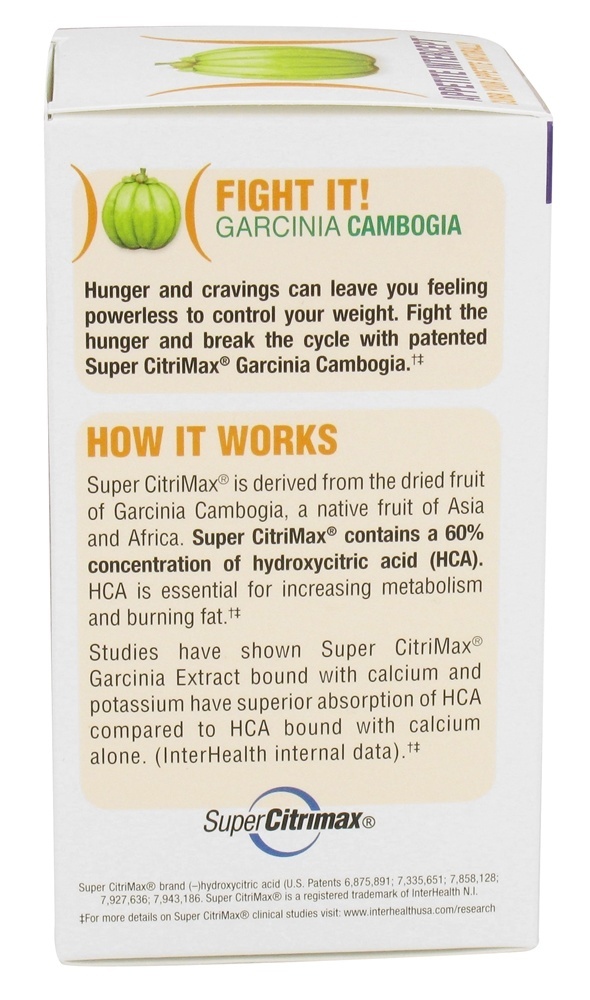 Super Citrimax Garcinia Cambogia Extrair Apetite Interceptar - Cápsulas 120 Natrol - Imagem 4