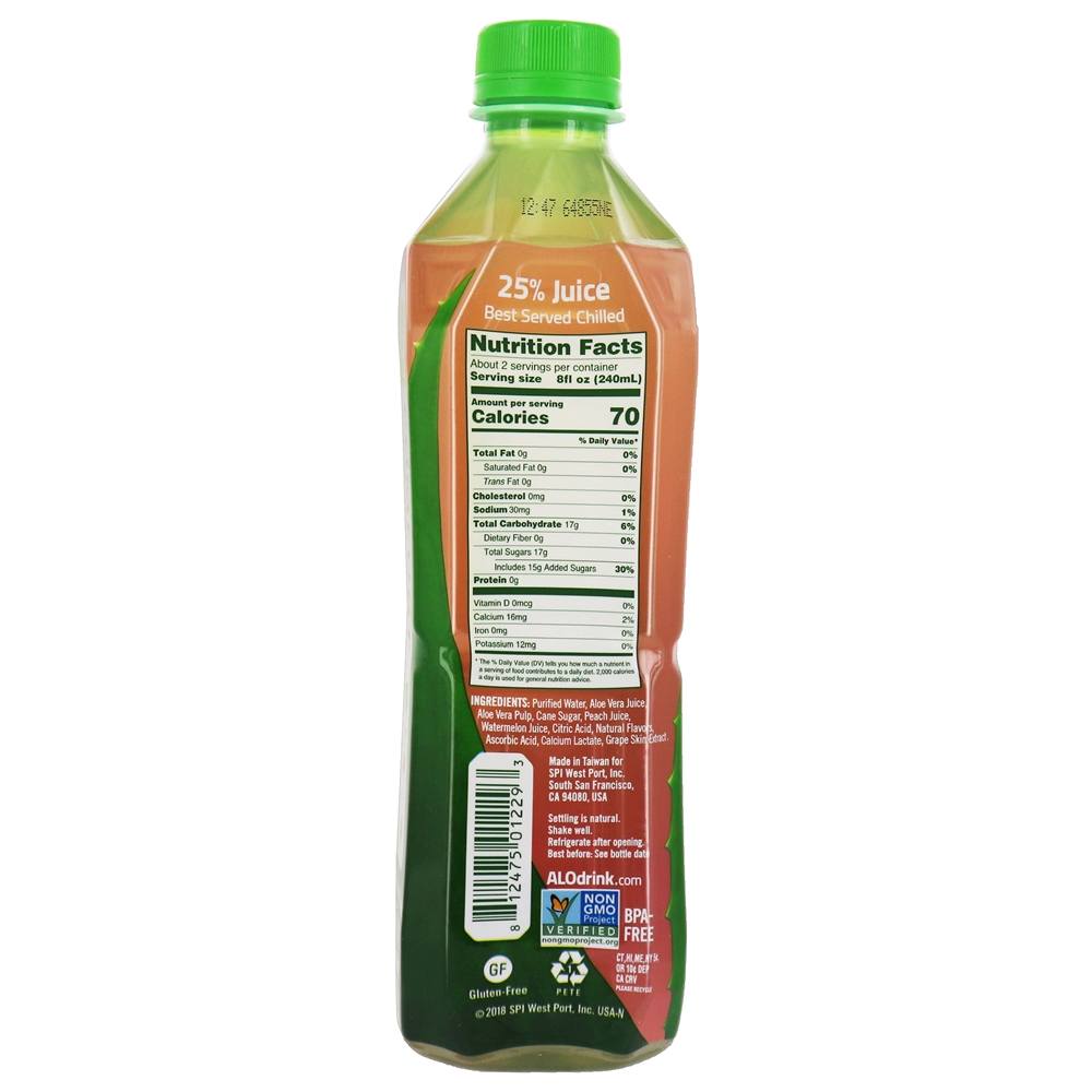 Original Aloe Beber Conforto Aloe + Melancia + Pêssego - 16.9 fl. oz. ALO - Imagem 2
