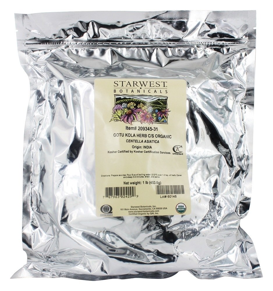 Massa Gotu Cola Erva C/S Orgânico - 1 lb. Starwest Botanicals