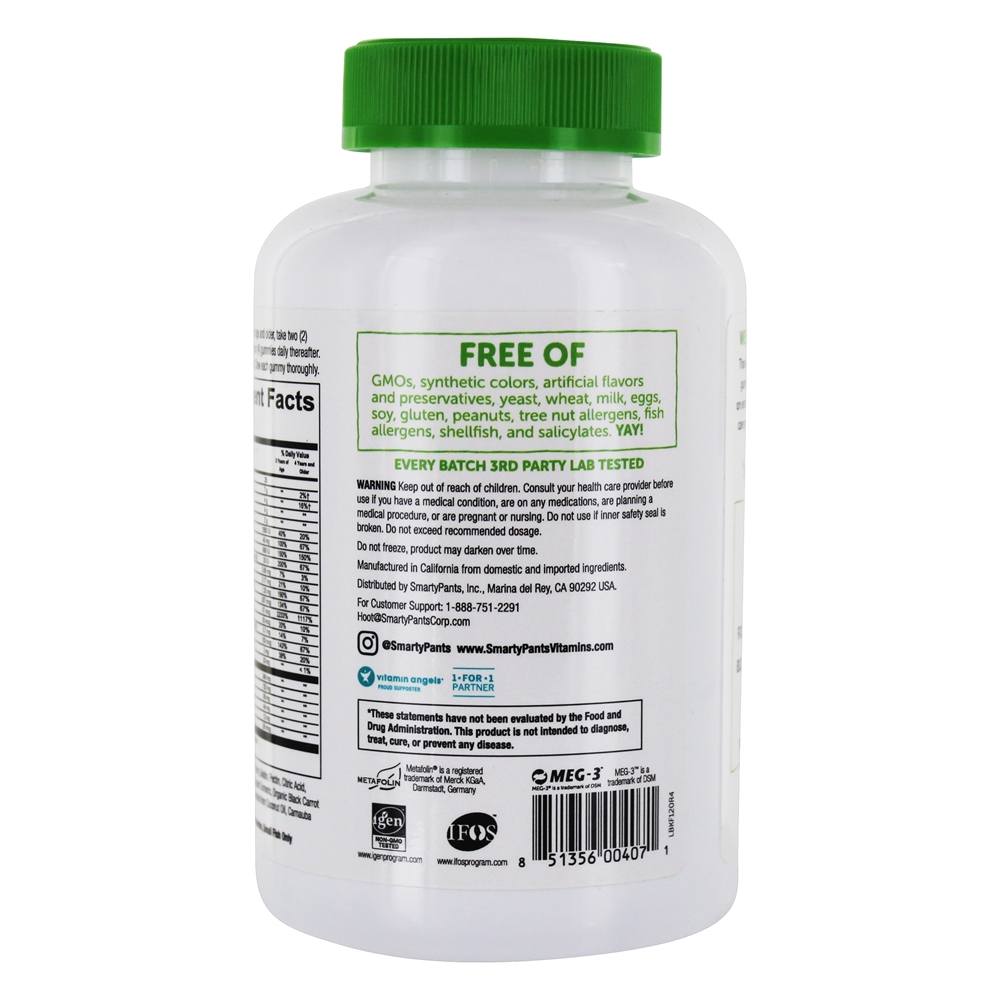 Multivitamínico Infantil Completo Com Fibra - 120 Gummies SmartyPants - Imagem 3