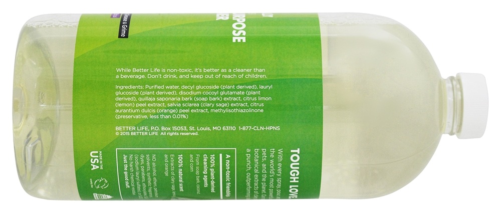 Naturalmente Sujeira-Combate Todos-Propósito Limpador Salva moscatável Sábio & Cítrico - 32 fl. oz. Better Life - Imagem 2