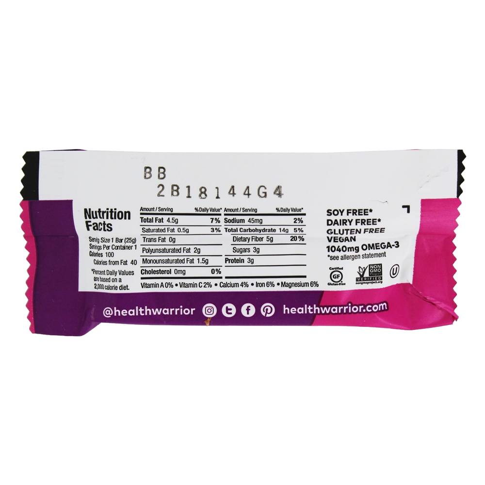 Chia Bar Açaí Berry - 0.88 oz. Health Warrior - Imagem 3