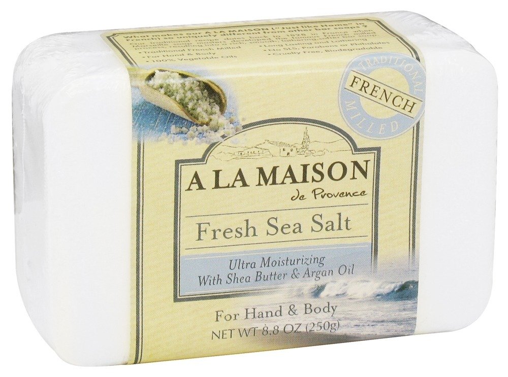 Tradicional Francês Moído Bar Sabão Fresco Mar Sal - 8.8 oz. A La Maison
