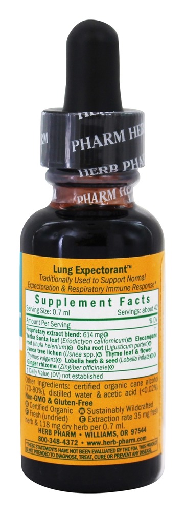 Extrato Líquido Expectorante Para o Pulmão Para Suporte ao Sistema Respiratório - 1 fl. oz. Herb Pharm - Imagem 2