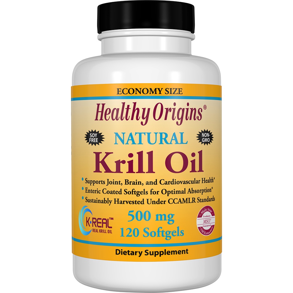 Óleo de Krill Natural 500 mg. - 120 Softgels Healthy Origins