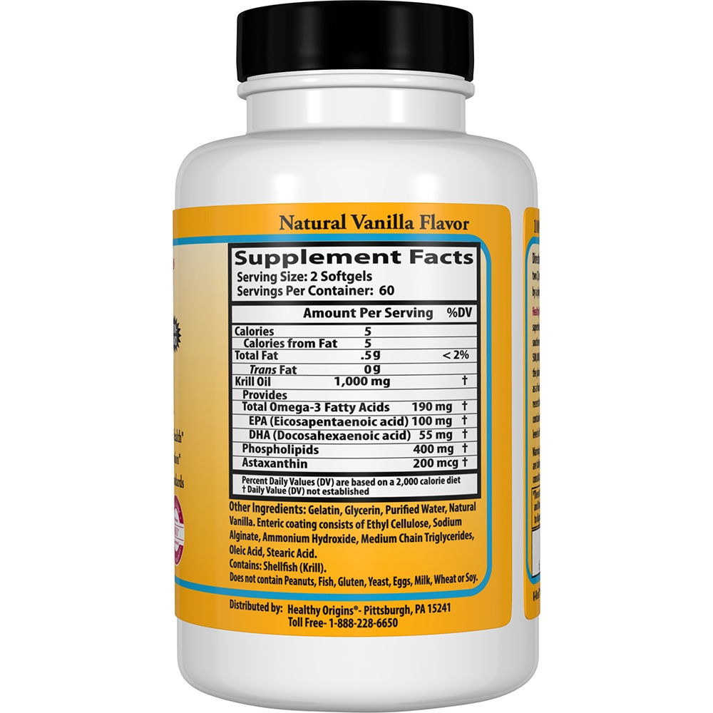 Óleo de Krill Natural 500 mg. - 120 Softgels Healthy Origins - Imagem 2
