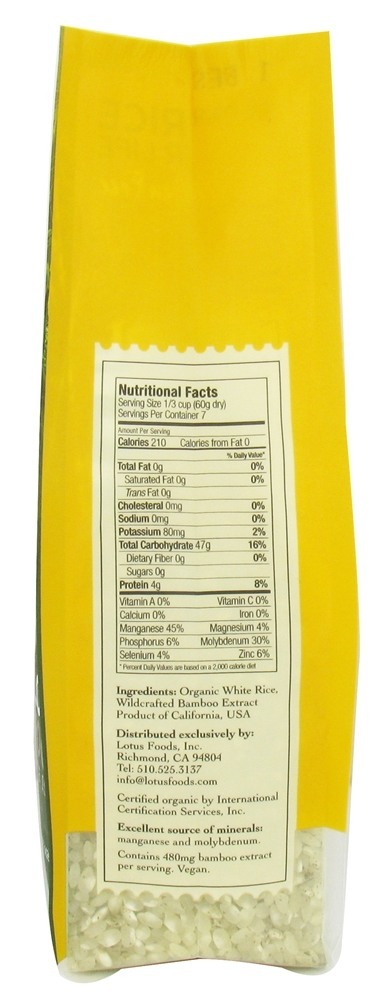 Arroz de Pérola de Jade Orgânico - 15 oz. Lotus Foods - Imagem 2