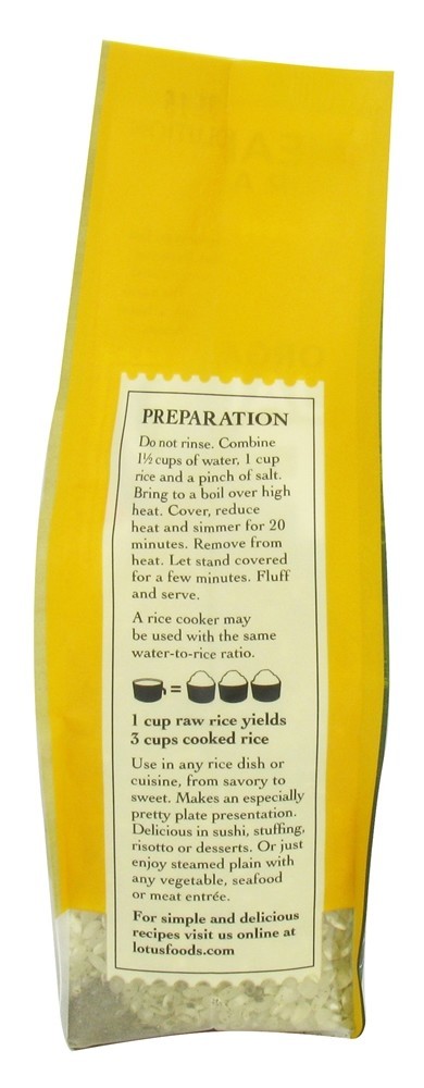 Arroz de Pérola de Jade Orgânico - 15 oz. Lotus Foods - Imagem 4