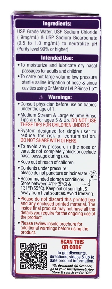 Lavagem nasal com spray salino NasaMist - 6 fl. oz. NeilMed Pharmaceuticals - Imagem 2