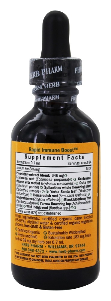 Extrato Líquido de Impulso Rápido Imune - 2 fl. oz. Herb Pharm - Imagem 2