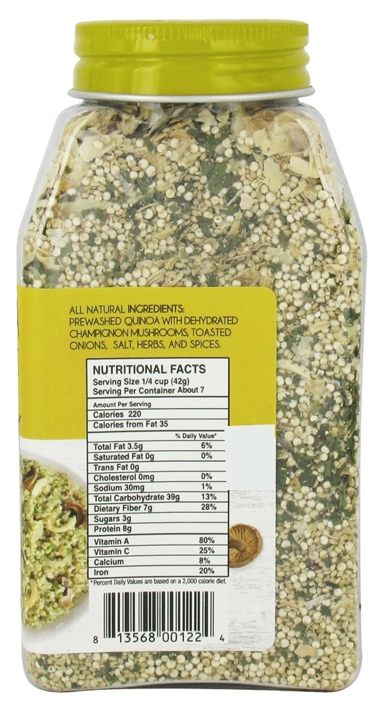 100 % de Quinoa Natural com Cogumelos - 10.58 oz. Pereg - Imagem 2